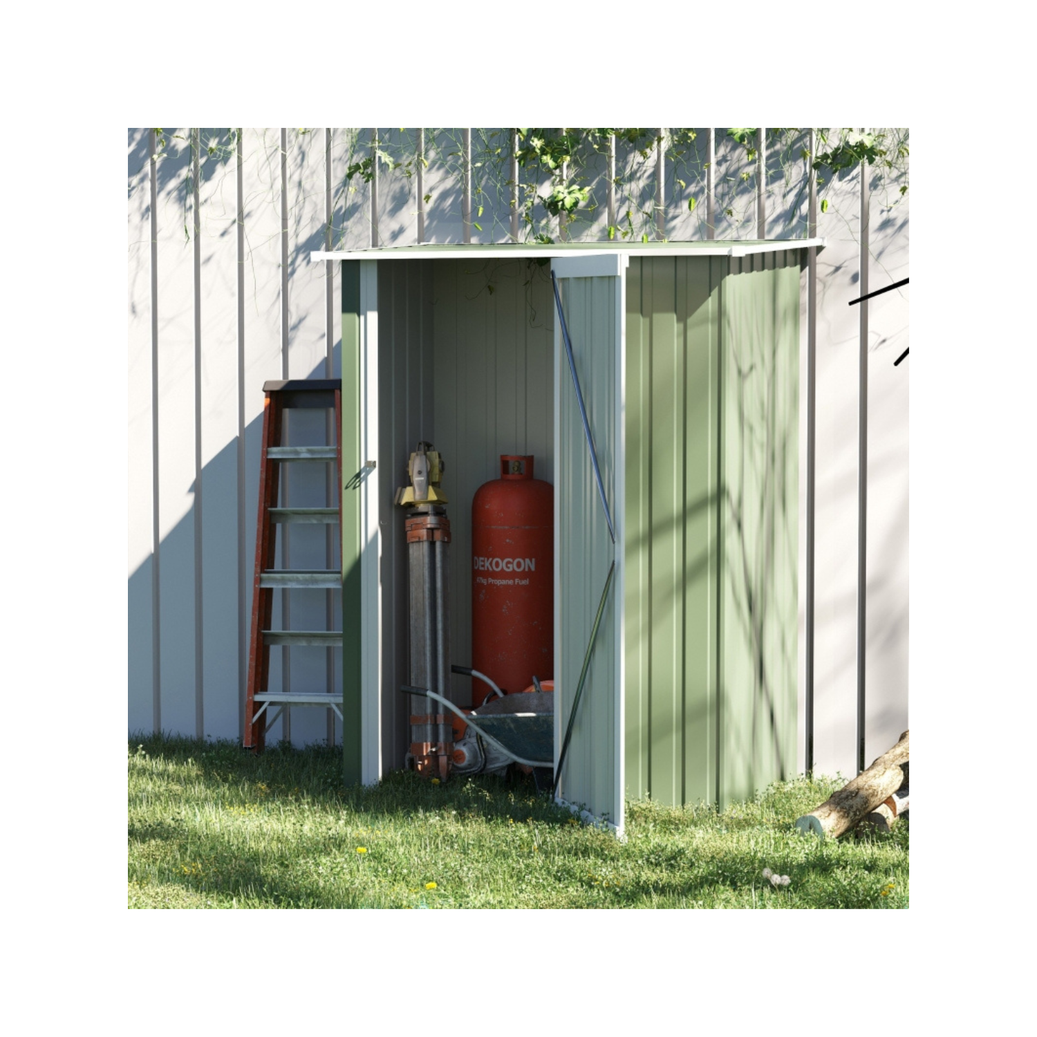 Abri de Jardin 1,2 m² – Cabanon Compact avec Porte Verrouillable - Miniature 5